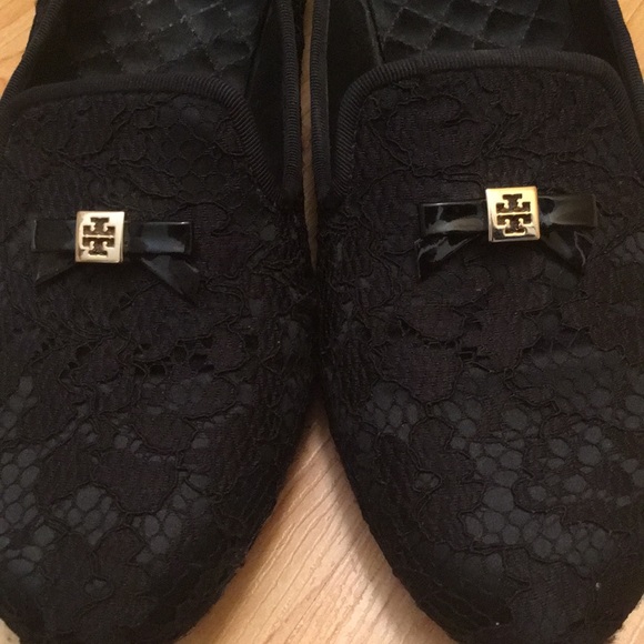 Tory Burch Shoes - Tory Burch black lace loafers
